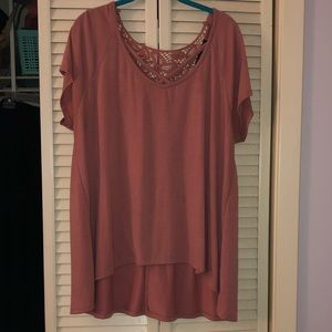Simple blouse - criss cross in front, lace in back